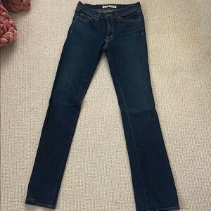 J Brand Blue Straight Leg Jeans Timeless Style dark tint low-rise